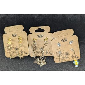Eight Pair Pierced Earrings